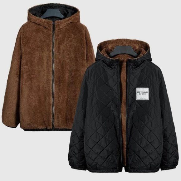 . Other - Brown And Black Mens Two Way Coat